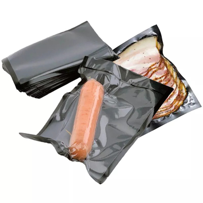 PE Nylon dập nổi lưu trữ Túi chân không Precut màu đen cho tủ đông vi sóng