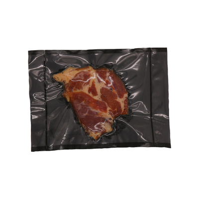 Lưu trữ thực phẩm thương mại Túi niêm phong chân không màu đen và trong suốt Rolls SGS Resealable