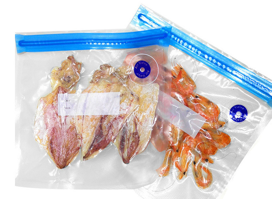 Lưu trữ Vauum thực phẩm Zip Lock Sous Vide Túi PA PE Túi bơm tay cầm dập nổi