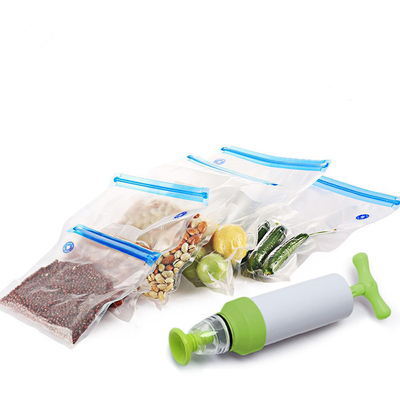 Thực phẩm kín chân không Zip trong suốt Túi Sous Vide Van khí một chiều