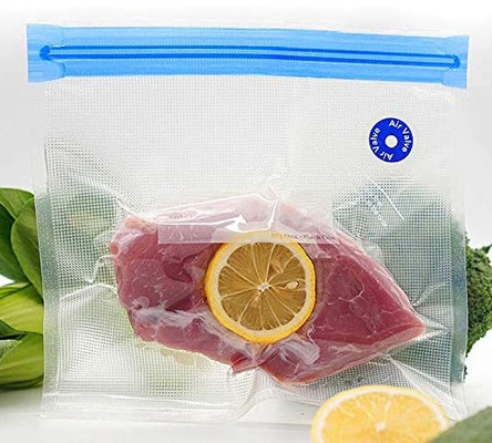 Thực phẩm kín chân không Zip trong suốt Túi Sous Vide Van khí một chiều