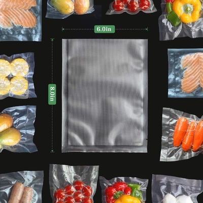 Tetured Freshness Túi niêm phong chân không có thể hàn nhiệt Túi Sous Vide 6 &quot;X8&quot;