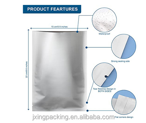 Túi nhựa Polypropylene Mylar Chống ẩm Hút chân không 3 Bên Túi kín