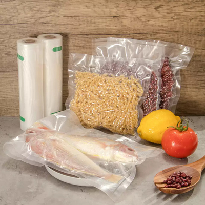 Tiết kiệm thực phẩm Tùy chỉnh Bao bì nhựa nổi trong suốt Máy hút chân không Túi cuộn