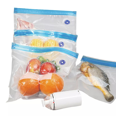 Thực phẩm PE PA Túi Sous Vide có thể tái sử dụng CE Máy hút chân không Túi dây kéo Không chứa BPA