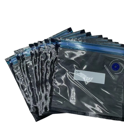 Nhân hạt PA PE Dây kéo Bảo quản thực phẩm Túi hút chân không Con dấu nhiệt màu xanh Túi đựng Zip