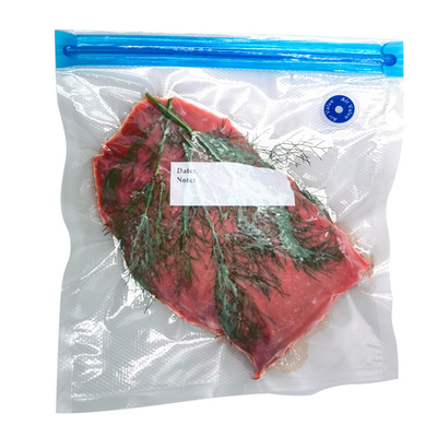 Sous Vide Van một chiều Máy hút chân không Túi nhựa hai lớp Dây kéo Túi thực phẩm