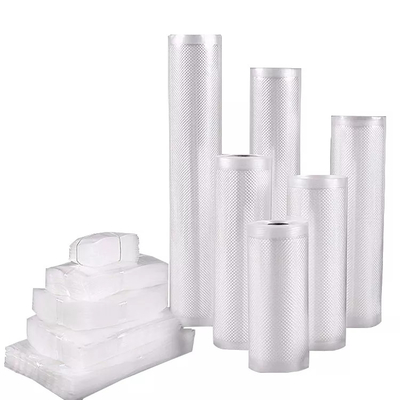 Túi niêm phong chân không bằng nhựa trong suốt bằng nhựa nylon cuộn để lưu trữ thực phẩm nhà bếp
