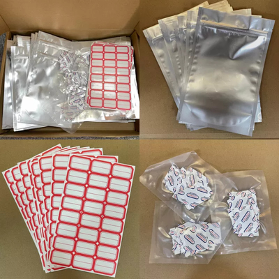 Túi Ziplockk có thể khóa lại tùy chỉnh Đứng lên Túi Mylar với Chất hấp thụ Oxy