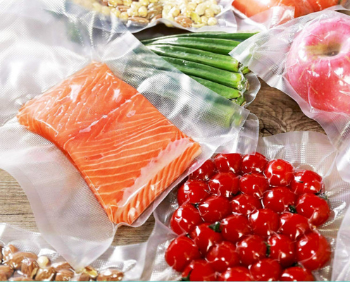 QS Thực phẩm đông lạnh Con dấu nóng PE Túi nhựa con dấu nóng Nhãn hiệu tùy chỉnh 15cm * 25cm