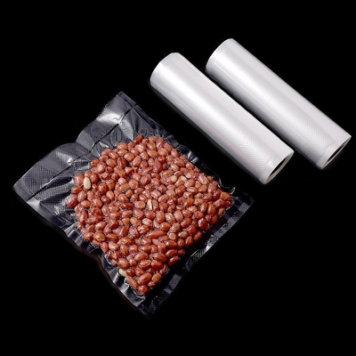 Túi chân không dập nổi bằng nhựa CE Túi cuộn bảo quản thực phẩm Túi chân không Poly Nylon