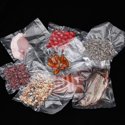 BPA Free PreCut Túi niêm phong chân không Ngăn ngừa thủng Túi hút chân không Tủ đông Túi tiết kiệm thực phẩm để lưu trữ