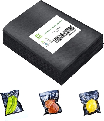 PA PE Thực phẩm màu đen Lưu trữ độ tươi trong suốt Đóng gói cuộn dập nổi Đóng gói túi chân không dập nổi