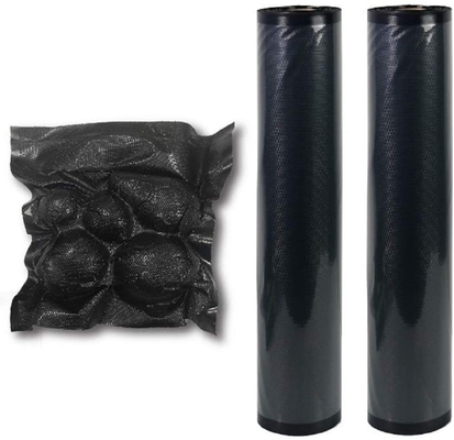 Cấp thực phẩm Black Heat Seal Bao bì tùy chỉnh dập nổi túi niêm phong chân không cuộn