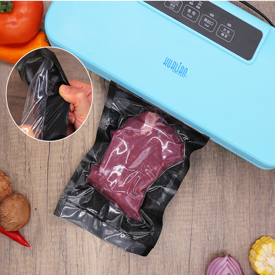 Các loại hạt Túi nhựa màu đen Con dấu chân không cuộn Đóng gói thực phẩm Lưu trữ Không độc hại 6mm